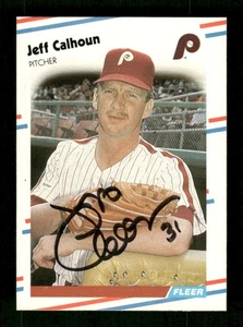 1988 Fleer  299 Jeff Calhoun signed auto autograph  MZ BXCP56 - Picture 1 of 2