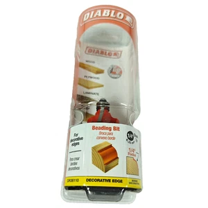 Diablo DR36110 Router Beading Bit 1/4" Radius, 1/4" Shank, Carbide Wood Tool - Picture 1 of 6