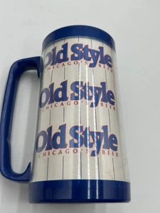 12 Unzen Vintage Old Style Bier Chicago Cubs Kunststoff Bierkrug Krug - Bild 1 von 4