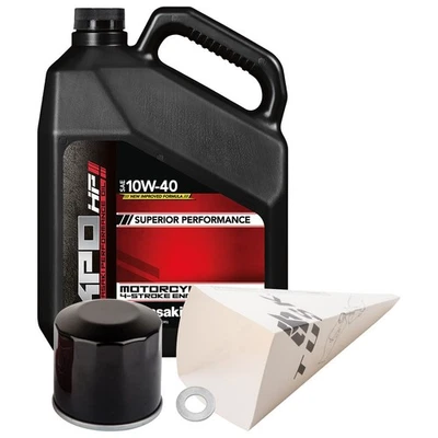 Kit de troca de óleo Tusk 4 tempos Kawasaki KPO 10W-40 para Kawasaki Teryx KRX 1000 eS - Imagem 1 de 3