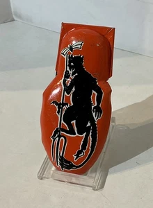 Vintage Halloween Diavolo Satana Grande Clicker Rumoremaker Kirchhof 4" - Foto 1 di 8