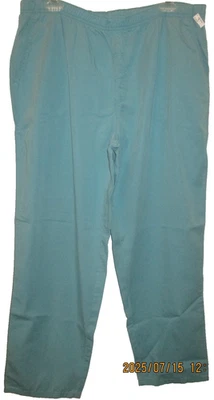 Women's Plus Size PXL Pants Blue Tencel & Cotton Made in USA - Image 1 of 4