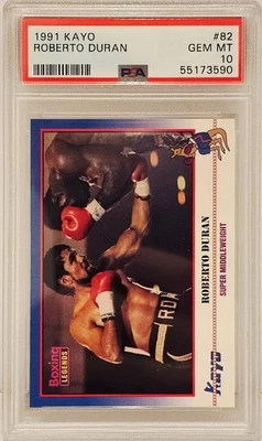 1991 Kayo #82 Roberto Duran No Mas Boxing Card PSA 10 Gem Mint (1) HOF Legend - Image 1 of 3