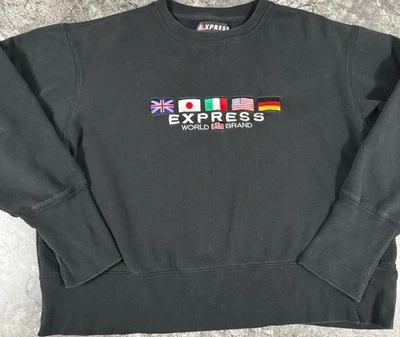Sudadera Express World Brand Boxy Fit Cuello Redondo De Colección Talla L Foto 1 de 4