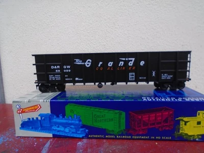 MDC Roundhouse Rio Grande 50' Thrall High Side Gondola Coalliner #56999 HO 1644 - Image 1 of 4