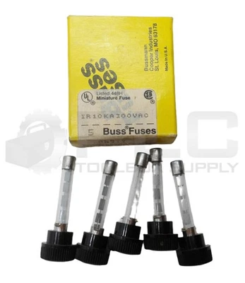NOVO LOTE DE 5 FUSÍVEIS BUSSMANN IR10KA300VAC 300V - Imagem 1 de 4