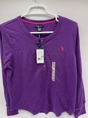 U.S. Polo Assn. Women’s Thermal Long-Sleeve Henley Size XL - Image 1 of 4