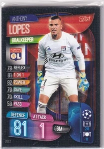 Topps Match Attax Champions League 19/20 Numéro Lyo 2 Anthony Lopes - Picture 1 of 2