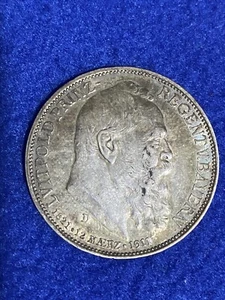 1911-D German Drei Mark Bavaria Luitpold SILVER Three Germany Bayern - Picture 1 of 2