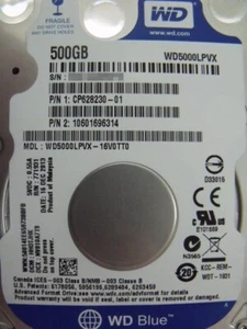 Western Digital WD5000LPVX - 16V0TT0 500Gb 2.5" Laptop SATA Hard Drive - Picture 1 of 1