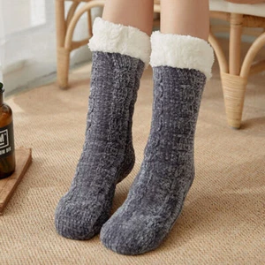 Foozie Socks for Women，Slipper Socks for Women with Gripper，Non Slip Fuzzy Socks - Picture 1 of 13