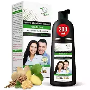 Champu Para Cubrir Canas Cabello Negro Hierbas Naturales Brillo - Picture 1 of 8