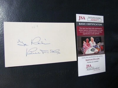 Bill Dickey Signed Index Card JSA Certified  - Image 1 of 4