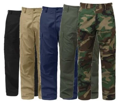 MILITARY BDU CARGO PANTS TACTICAL 6 POCKET EMT POLICE FATIGUE TROUSERS     - Image 1 of 4