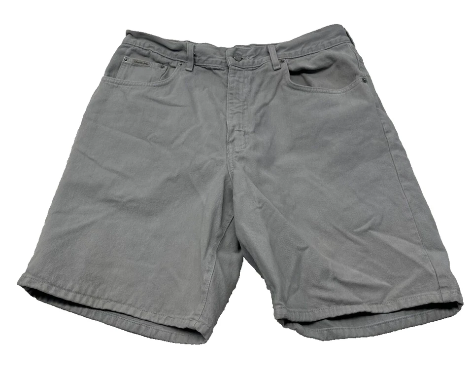 VINTAGE Calvin Klein Shorts Men’s Size 38 Easy Fit 5 Pocket Double Stone Wash - Image 1 of 4
