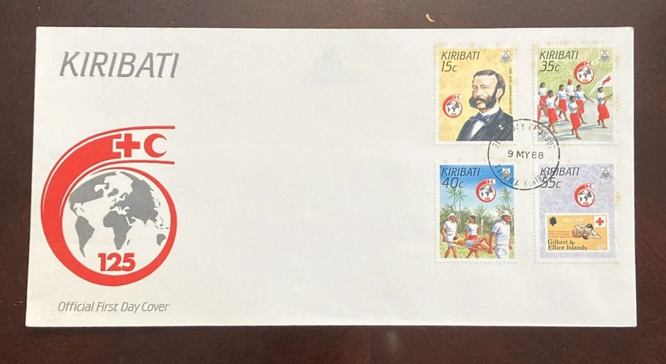 D)1988, KIRIBATI, FIRST DAY COVER, ISSUE 125TH ANNIVERSARY OF THE INTERNATIONAL - Image 1 of 1