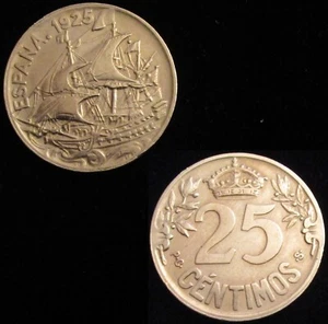 *GUTSE*746-ALFONSO XIII, 25 CÉNTIMOS 1925, MADRID PC S, EBC. - Imagen 1 de 1