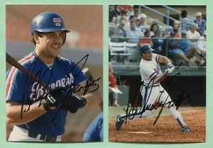 PETE INCAVIGLIA, Rangers: (2) Autographed 3 1/2" x 5" Glossy Photo, Blac Sharpie - Picture 1 of 2