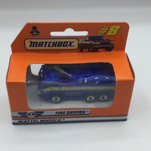 Matchbox Mattel Wheels #8 Fire Savers Blue MIB - Picture 1 of 5