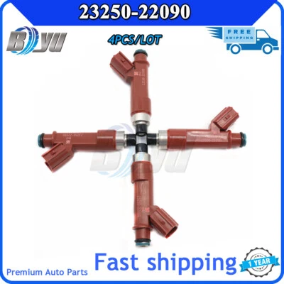 4X Boquilla Inyectora de Combustible Nueva para Toyota Corolla Matrix 2004-2008 1.8L 23250-22090 Foto 1 de 4