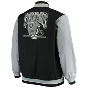 Mitchell & Ness OAKLAND RAIDERS SUPER BOWL XVIII Champs Authentic WARM UP JACKET - Picture 1 of 12