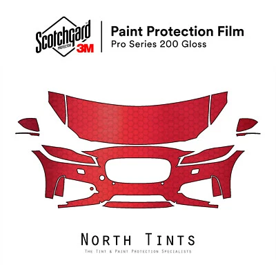 Sujetador transparente Jaguar XF R-Sport 2016-2020 serie 3M PRO película de protección de pintura precortada Foto 1 de 4