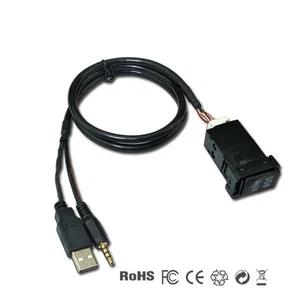 Car stereo dash mount USB AUX adapter port extension cable - Picture 1 of 5