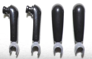 10794, 4x Arm (mit Nute für Manschetten), schwarz, mittelgrau - Picture 1 of 1
