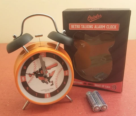 Baltimore Orioles MLB Retro Team Logo Talking Alarm Clock Cover