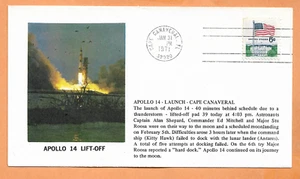 APOLLO 14 LAUNCH JAN 31,1971 CANAVERAL SPACE COVER - Picture 1 of 1