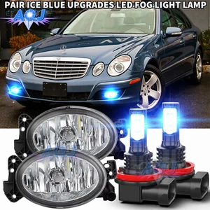 Par de faros antiniebla LED azul hielo para Mercedes Benz W211 E320 E350 E550 2007-2009 - Imagen 1 de 16