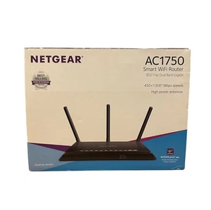 Netgear AC1750 R6400-100NAS 1300 Mbps 4-Port Gigabit Wireless AC Router Open Box - Picture 1 of 8