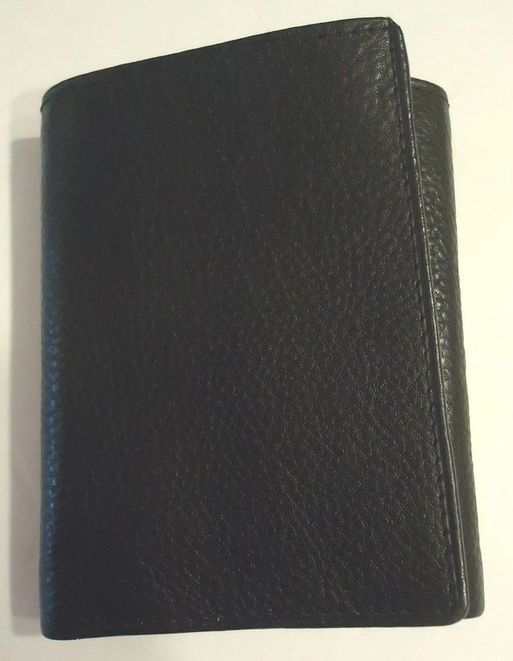 Carteira tripla masculina John Weitz flip fold top grão couro genuíno - Imagem 1 de 3