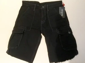 TRUE RELIGION MEN WEEKENDER CARGO SE SHORT MD025WW4 CWR BLACK NWT 40W $159 - Picture 1 of 3