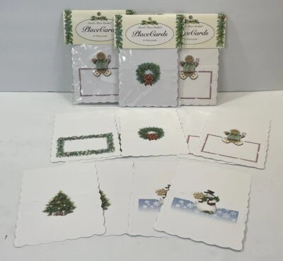 Carol’s Rose Garden Embossed Place Cards Christmas Gingerbread 39 Total Cards - Image 1 of 4