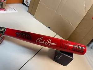 Boston Red Sox Fred Lynn signed Cooperstown bat Custom Red/navy JSA RARE! - Picture 1 of 4