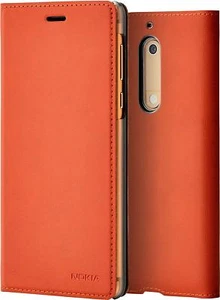 Genuine Nokia 5 Brown Copper Slim Flip Case Cover Wallet Pouch CP-302 - Picture 1 of 3