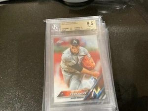 2016 Topps Chrome #197 Jose Fernandez - BGS 9.5 GEM MINT LOW POP - Picture 1 of 2