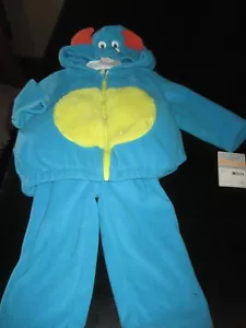 NWT Carter's Boys Fleece Blue Little Monster Halloween Costume 2 Pcs Set 12 Mos - Picture 1 of 1