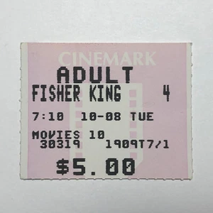 THE FISHER KING Autentico Biglietto Film Originale Stub Vintage 1991 Cinemark - Foto 1 di 4