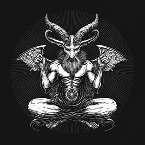 18X18 Autoaufkleber Baphomet Aufkleber Transparent - Picture 1 of 1
