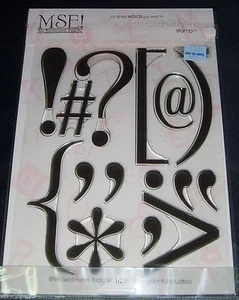 Kit de puntuación de monograma transparente estampillas de goma MSE 15 piezas - Imagen 1 de 4