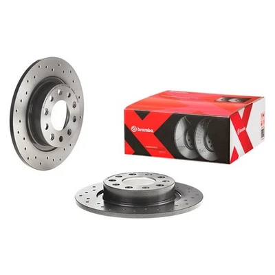 For Dodge Dart 13-16 Brake Rotor Premium Xtra Cross Drilled UV Coated 1-Piece Foto 1 de 2