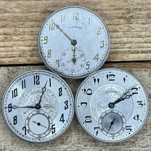 12s Illinois Pocket Watch Movements - Grade 274 - 21 Jewels, Adjusted 3 Pos - Picture 1 of 2
