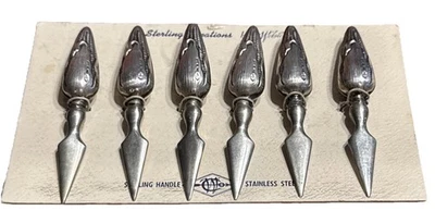 6 soportes de mazorca de maíz Webster de plata esterlina vintage 74 gramos en total Foto 1 de 3