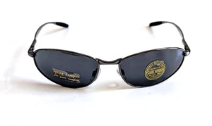 NWT Vintage 90's Oval Metal Sport Sunglasses (S. Gunmetal) - Picture 1 of 5