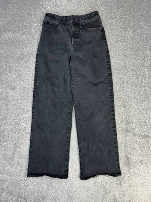 Madewell The Perfect Vintage Wide Leg Jeans Women 28 Black Denim High Rise 26x28 - Image 1 of 4