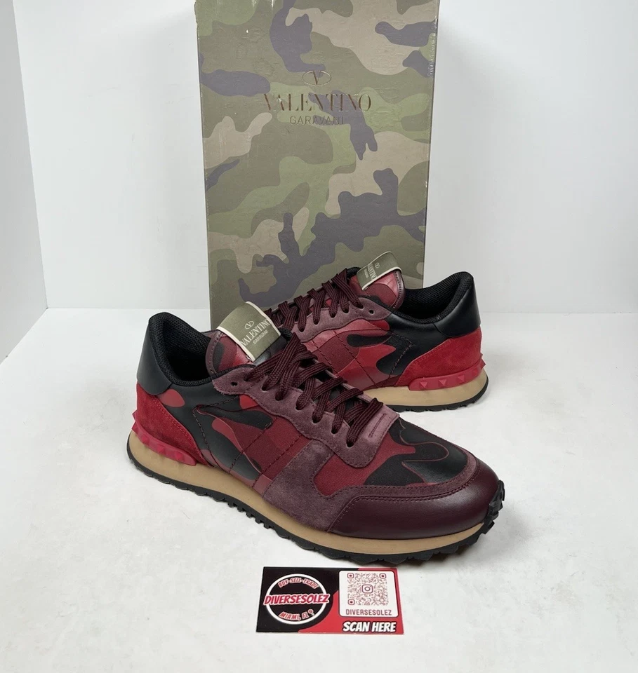 Size 43EU/10US - Valentino Rockrunner Camo Red Sneakers❤️ Retail $800! - Image 1 of 4