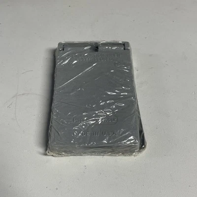 Cubierta resistente a la intemperie Pass & Seymour CA26-GV 1 banda zinc fundido vertical GFCI gris Foto 1 de 2