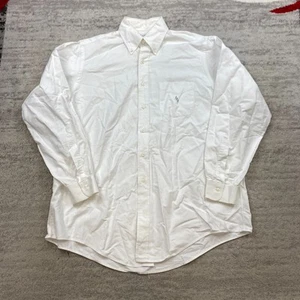 Camisa Brooks Brothers Oxford Botón 14.5 Blanca Exterior Vestido Formal Preppy Para Hombres - Imagen 1 de 14
